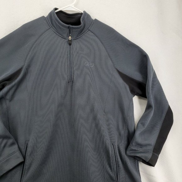 RBX Sweatshirt Men's Long Sleeve Quarter Zipper High Neck Pullover Gray 2XL - Picture 5 of 12